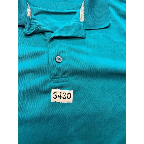 Reebok Golf Polo Shirt Mens 4XL Blue Performance Athletic Logo Stretch - Picture 5 of 5